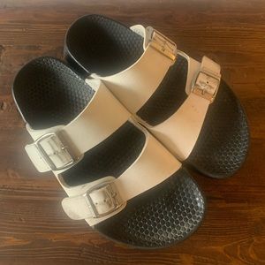 Birki’s By Birkenstock Sandals Womens US 6.5 37 UK White Straps